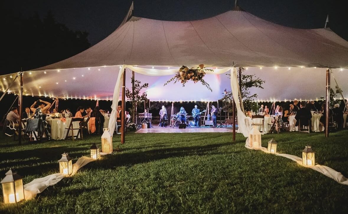 Wedding ceremony on the grounds